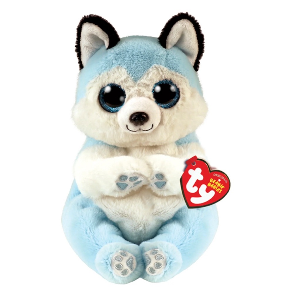 Blue Eyed Husky Dog named Thunder Beanie Boo TY 8 inches New